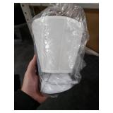 Hyphenx USB Powered Warm Light Farmhouse Bedside Lamp for Bedroom, Nightstand Table Lamp with Fabric Shade, Desk Lamp for Kids Reading and Home Office (White)