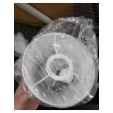 Hyphenx USB Powered Warm Light Farmhouse Bedside Lamp for Bedroom, Nightstand Table Lamp with Fabric Shade, Desk Lamp for Kids Reading and Home Office (White)