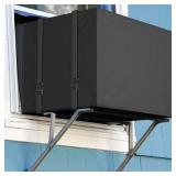 Air Conditioner Cover for Window Units Outside Winter Ac Covers Outdoor Heavy Duty Waterproof Defender with Adjustable Strap Winter Small Size,27.5W*22.5D*19H