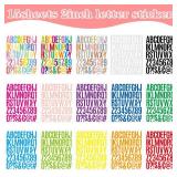 Letter Stickers 15 Sheets 750 PCS Alphabet Number Stickers 2 Inch Vinyl Self Adhesive Stick on Letters for Water Bottles Scrapbooking Cup Mailbox Crafts Bulletin Board Classroom Decor(Multicolor)