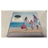 BALEINE Large Beach Bag Pool Bags, Mesh Beach Tote for Toys, Towel, flip flops, Black