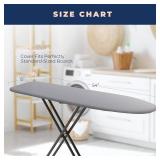 Ironing Board Cover and Padding Set, Iron Board Cover with Padding and Insulation Hot Pad, Large 15 x 54 inches in Full Size Scorch Resistant Padding, Durable, Elastic Edge, Adjustable, Silver
