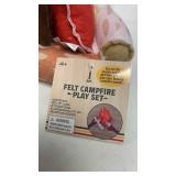 Felt Campfire Play Set with Logs and Marshmallows