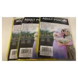 Adult Waterproof Poncho Pack set of 3 GS80