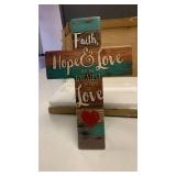 Faith Hope Love Cross Wall Decor