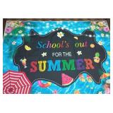 Schools Out For Summer Tropical Beach Banner