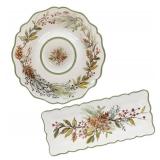 Certified International Winters Forest Melamine 2 Pc Appetizer/Serving Set - Retail: $64