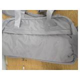 Grey Gym Bag with 1lb Wrist Weights and USB Fan