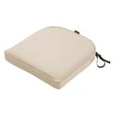 Classic Accessories Montlake FadeSafe Water-Resistant Contoured Patio Dining Seat Cushion  20 x 20 x 2 inch  Antique Beige