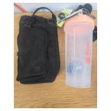 Fitness Workout Set with Blender Bottle- Blender Bottle, Jump rope (Broken End), Grip Socks, and Bottle Carrier Bag