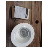 6 in. Selectable CCT 2700K to 5000K Integrated LED White Recessed Light  Sloped Ceiling Trim  LED direct mount module - Retail: $68