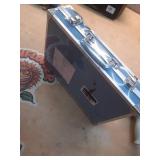 Blue Small Briefcase- (damaged on the front side)