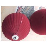 2 Red Shatterproof Ornaments