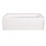 Classic 500 60 in. x 32 in. Alcove Deep Soaking Bathtub with Right Drain in High Gloss White (See Pics) - Retail: $319