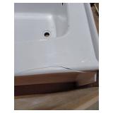 Classic 500 60 in. x 32 in. Alcove Deep Soaking Bathtub with Right Drain in High Gloss White (See Pics) - Retail: $319