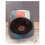 VH240 1500-Watt Gray Indoor Electric Fan Space Heater with Adjustable Thermostat , 3-Heat Settings, Safety Features - Retail: $70
