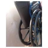 Drive Medical Blue Streak Lightweight Wheelchair - Portable Folding Mobility Aid - Swing-Away Footrests - Desk Arms - Durable Steel Frame - Easy Transport & Storage - 16-Inch Seat - Retail: $128