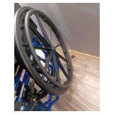 Drive Medical Blue Streak Lightweight Wheelchair - Portable Folding Mobility Aid - Swing-Away Footrests - Desk Arms - Durable Steel Frame - Easy Transport & Storage - 16-Inch Seat - Retail: $128