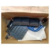 Drive Medical Blue Streak Lightweight Wheelchair - Portable Folding Mobility Aid - Swing-Away Footrests - Desk Arms - Durable Steel Frame - Easy Transport & Storage - 16-Inch Seat - Retail: $128