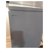 5.0 cu. ft. Manual Defrost Chest Freezer with LED Light in White, Garage Ready (Cosmetic Damage)- Retail: $219