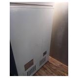 5.0 cu. ft. Manual Defrost Chest Freezer with LED Light in White, Garage Ready (Cosmetic Damage)- Retail: $219