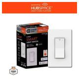 10 Amp 3-Way Smart Home Specialty Light Switch with Wi-Fi and Bluetooth Technology, White, Powered by Hubspace (1-Pack) - Retail: $15