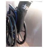 Drive Medical Blue Streak Lightweight Foldable Wheelchair - Enhanced Mobility Support - Durable Construction - Padded Comfort - Swing-Away Leg Rests - Desk Arms - Blue/Black - 18 Inch Seat - Retail: $