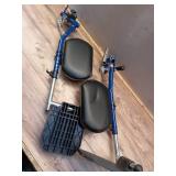 Drive Medical Blue Streak Lightweight Foldable Wheelchair - Enhanced Mobility Support - Durable Construction - Padded Comfort - Swing-Away Leg Rests - Desk Arms - Blue/Black - 18 Inch Seat - Retail: $