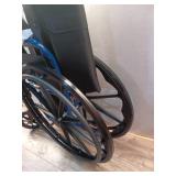 Drive Medical Blue Streak Lightweight Wheelchair - Portable Folding Mobility Aid - Swing-Away Footrests - Desk Arms - Durable Steel Frame - Easy Transport & Storage - 18-Inch Seat - Retail: $128