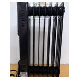 1500-Watt Black Indoor Electric Oil-Filled Radiator Convection Radiant Space Heater with Remote Control for Living Space