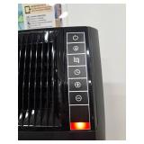 1500-Watt 20 in. Black Electric Console Ceramic Space Heater with Tip-Over Switch, Adjustable Louvers, Timer, Remote