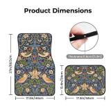 Car Floor Mats,Vehicle Front Rear Carpets Mats Universal Car Rugs,Car Accessories for Truck,William Morris