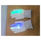 LED Gloves Light Up Flashing Finger Gloves Lighting Glow Halloween Rave