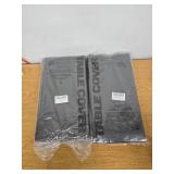 Slergut 6 Pack Plastic Table Cloth, Black Thick Tablecloths, Rectangle ,54 x 108 Inch