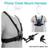 PellKing Phone First-Person Perspective Shooting Mounting,Accesssory Kit with Chest Mount/Head Strap/Neck Holder/Backpack Strap Mount,for iPhone Samsung Oneplus and GoPro Action Camera