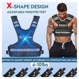 Weighted Vest for Men and Women, 4-10lb/9-18lb Vest with 6 Ironsand Weights