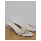 Lhamo Latso Raffia Slip On Mule Heels Size 9