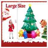 9FT Inflatable Christmas Tree with Gingerbread Men