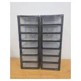 7-Drawer Mini Storage Organizer Set 14in, Set of 2