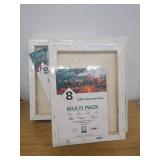 2 Packs of GenCrafts Assorted Stretched Canvas (8 Pack)  Rectangular for Acrylic  Oil  Other Wet or Dry Medium - Artist Grade (16 Count)