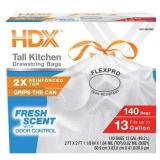 FlexPro 13 Gallon Fresh Scent Kitchen Trash Bag (140-Count)