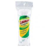Libman Tornado Mop Refill White Cotton Blend Attachment Style Snap-on