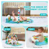TOY Life Baby Play Mat for Babies 0-6 Months - Tummy Time Mat Activity Center, Kick and Play Piano Playmat Gym for Newborn Babies 0 to 3 6 9 12 Months
