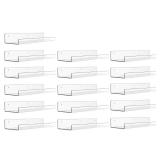 upsimples 16 Pack Acrylic Shelves for Wall Storage, 15 Floating Bookshelves for Kids, Display Shelf Organizer for Bathroom, Bedroom, Living Room, Kitchen, Room Decor, Clear