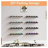 upsimples 16 Pack Acrylic Shelves for Wall Storage, 15 Floating Bookshelves for Kids, Display Shelf Organizer for Bathroom, Bedroom, Living Room, Kitchen, Room Decor, Clear