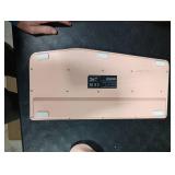 Trueque Wireless Keyboard and Mouse Combo - Full-Sized Ergonomic Keyboard with Wrist Rest, Phone Holder, Sleep Mode, Silent 2.4GHz Cordless Keyboards Mice Set for Computer, Laptop, PC, Windows (Pink)