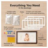 KeaBabies Baby Hand and Footprint Kit - Clay Handprint Keepsake Frame, Newborn Nursery Picture Frame, Personalized New Mom Gifts for Baby First Christmas Shower (Dark Walnut)