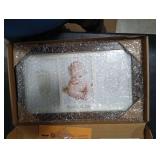 KeaBabies Baby Hand and Footprint Kit - Clay Handprint Keepsake Frame, Newborn Nursery Picture Frame, Personalized New Mom Gifts for Baby First Christmas Shower (Dark Walnut)