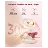 Momcozy Wearable Breast Pump, Hands Free Upgraded Mobile Flow | M9, App Discreet Control with Personalized Multi-Modes & 15 Levels, Wearable Breast Pump 24mm, 2 Pack Cozy Red