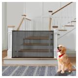 Cupount Mesh Baby & Dog Gate 30 Tall, Fits Openings 32-36 Wide Indoor Mesh Pet Gate for Stairs, Doorways & Hallways (Black, 30 H x 38 W